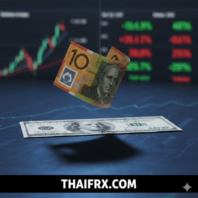 AUD/USD เคลื่อนไหวในโซนล่างใกล้ระดับต่ำสุดในรอบ 2 สัปดาห์ โดยแกว่งตัวอยู่บริเวณ 0.7020 - 0.7030