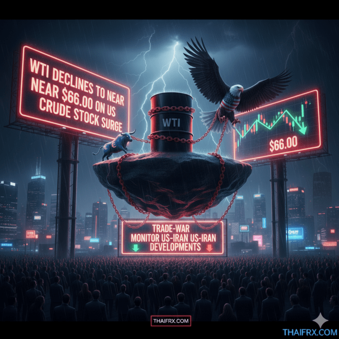 ราคาน้ำมันดิบ WTI ปรับตัวลดลงมาเคลื่อนไหวใกล้ระดับ $66.00 ต่อบาร์เรล