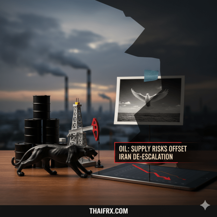 น้ำมัน: ความเสี่ยงด้านอุปทานหักล้างการลดความตึงเครียดในอิหร่าน
