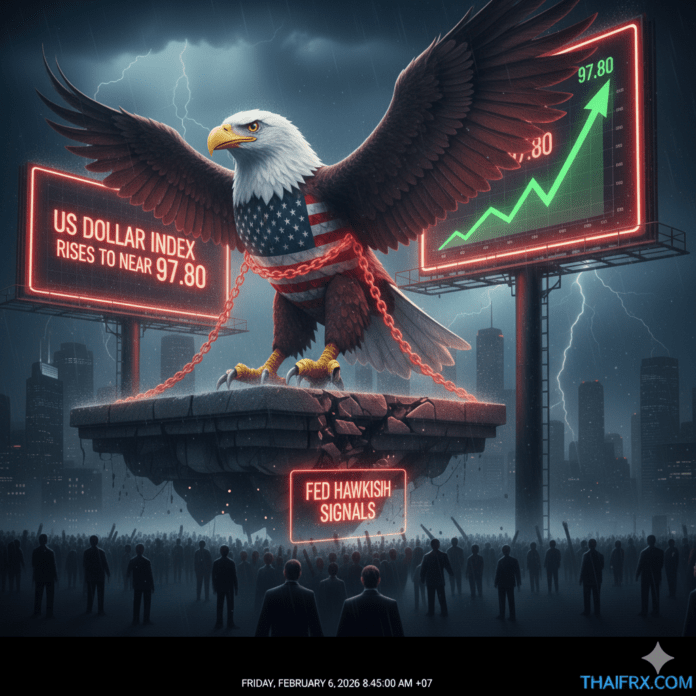 ดัชนีดอลลาร์สหรัฐ (DXY) เคลื่อนไหวใกล้ระดับ 97.80 สาเหตุหลักมาจาก 