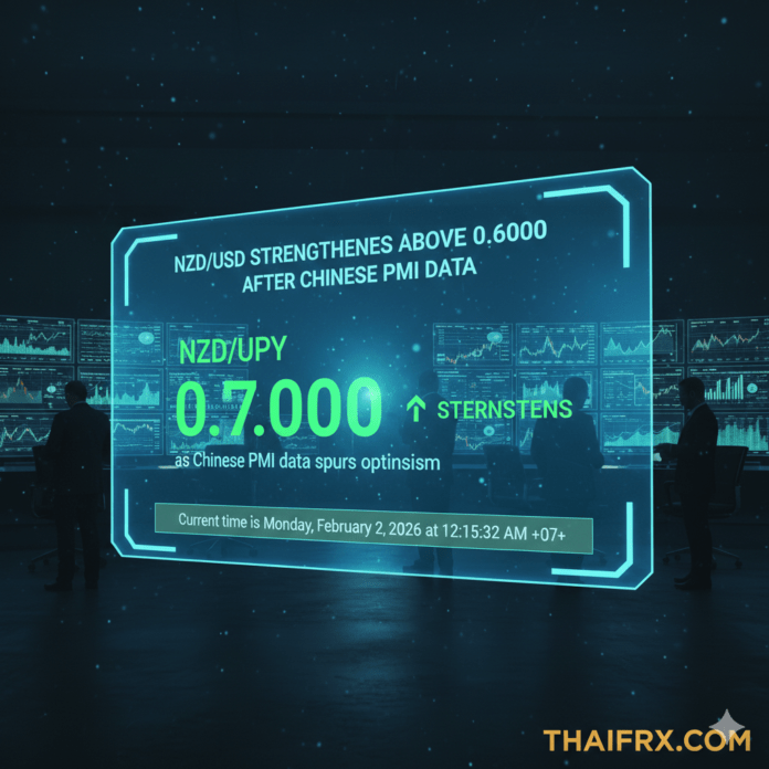 NZD/USD สามารถยืนเหนือระดับจิตวิทยาที่ 0.6000 ได้อย่างแข็งแกร่ง หลังจากได้รับปัจจัยหนุนจากตัวเลขเศรษฐกิจของจีน