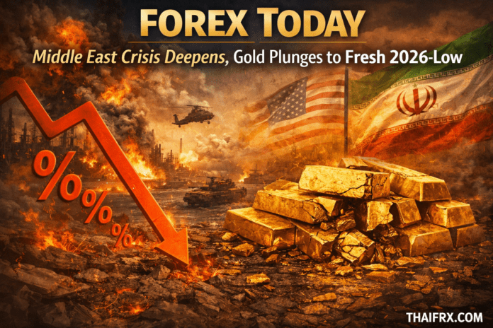 Forex Today: วิกฤตตะวันออกกลางระอุ! ทองคำดิ่งทุบสถิติต่ำสุดใหม่ปี 2026