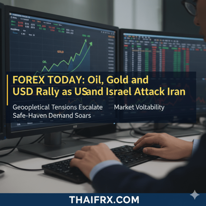 Forex Today: น้ำมัน ทองคำ และดอลลาร์สหรัฐฯ พุ่งขึ้น หลังสหรัฐฯ และอิสราเอลโจมตีอิหร่าน