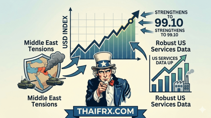 ดัชนีดอลลาร์สหรัฐ (DXY) กลับมารวบรวมพละกำลังและเคลื่อนไหวใกล้ระดับ 99.10