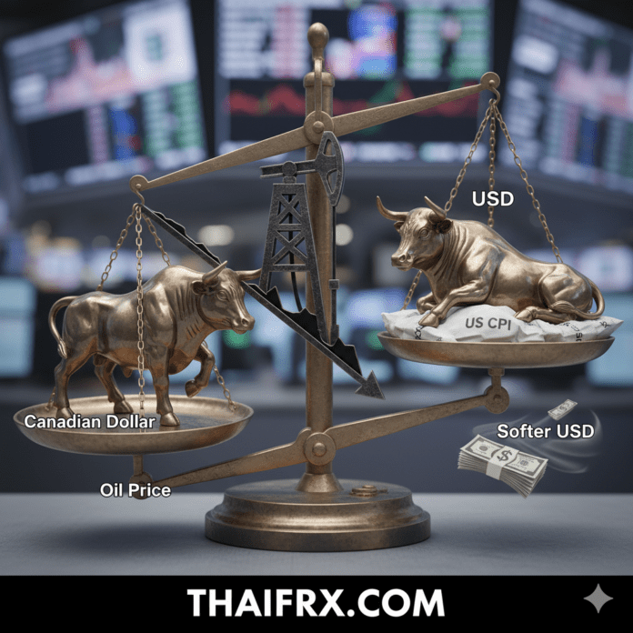 CAD Bulls ลังเล! ราคาน้ำมันร่วงสกัดการแข็งค่า แม้ดอลลาร์สหรัฐจะอ่อนตัวก่อนประกาศ CPI