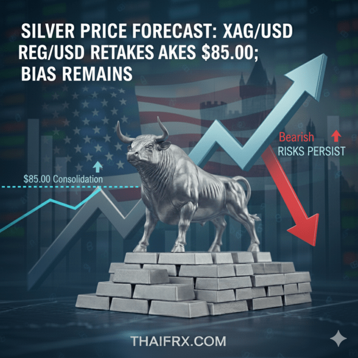 Silver Price Forecast: XAG/USD ทะยานกลับมายืนเหนือ $85.00 แต่แรงกดดันฝั่งขาลงยังไม่หมดไป