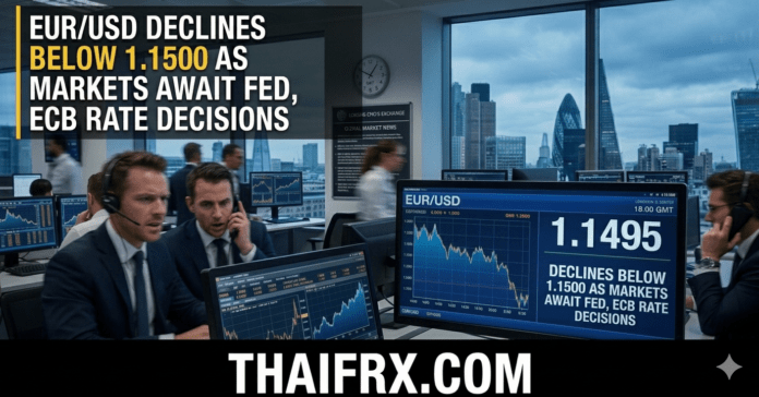 EUR/USD ร่วงหลุด 1.1500! ตลาดปิดรับความเสี่ยง รอลุ้นผลประชุม Fed และ ECB ท่ามกลางวิกฤตพลังงาน