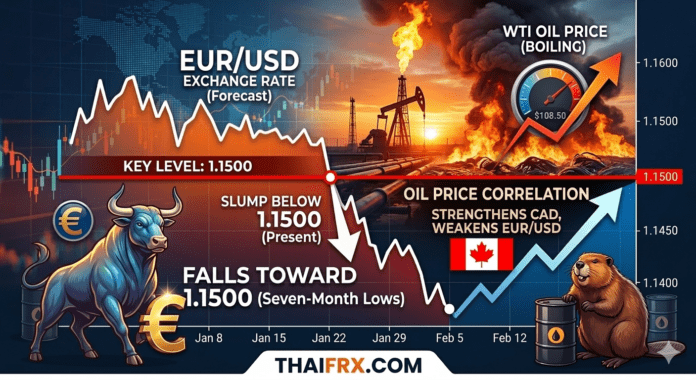 EUR/USD ทรุดหนักจ่อระดับ 1.1500 ทำสถิติต่ำสุดในรอบ 7 เดือน