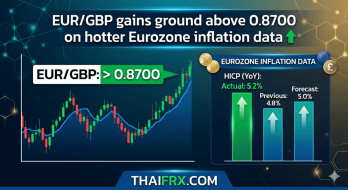 EUR/GBP ยืนเหนือระดับ 0.8700 หลังจากมีการเปิดเผยข้อมูลเงินเฟ้อของยูโรโซนที่ 