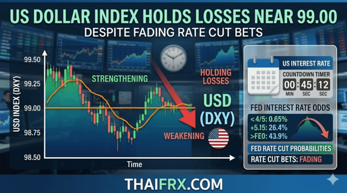 ดัชนีดอลลาร์สหรัฐ (DXY) พยายามรักษาฐานที่ระดับ 99.00
