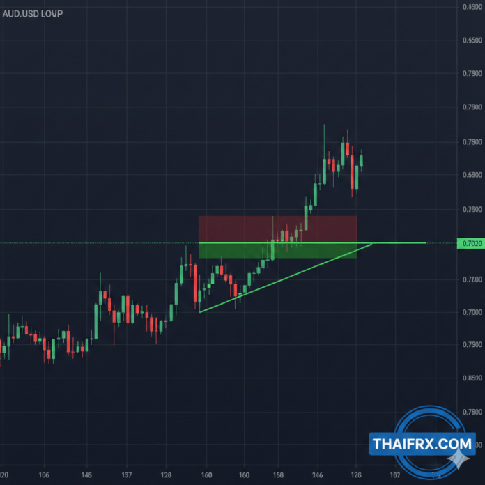AUD/USD แนวรับ 0.7000 - 0.7020 ถือเป็นจุดชี้ชะตาสำคัญ