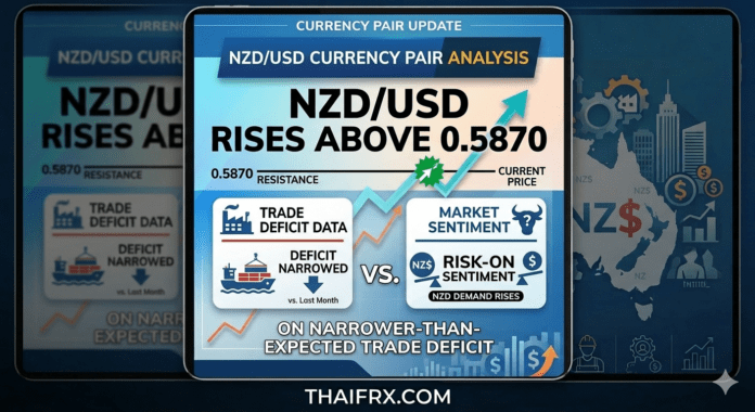Kiwi ดีดตัว! NZD/USD พุ่งเหนือ 0.5870 หลังดุลการค้าขาดดุลน้อยกว่าคาด