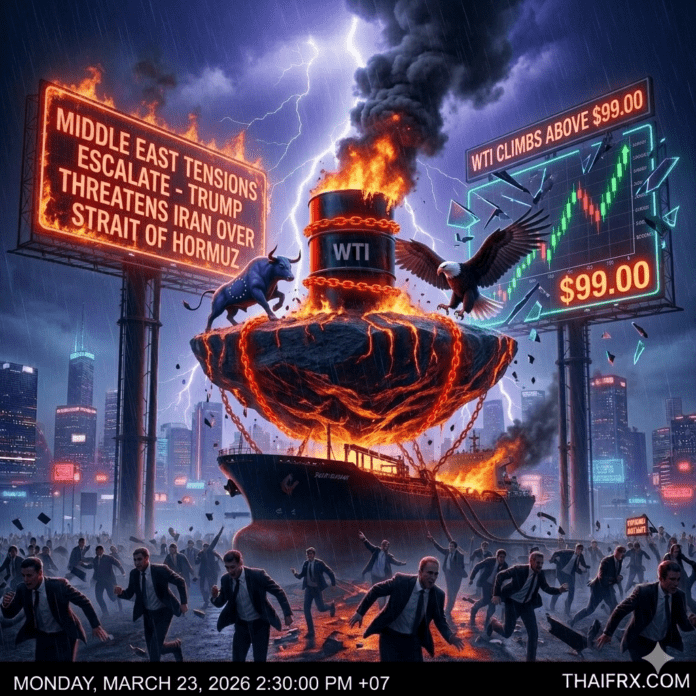 WTI พุ่งจ่อ $100! รับคำขู่ 