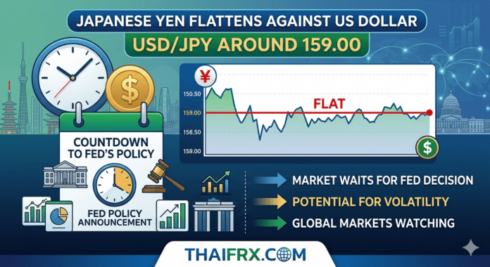 เงินเยนทรงตัวรอผล Fed: จับตาแนวต้านสำคัญ 159.00 ท่ามกลางวิกฤตพลังงาน