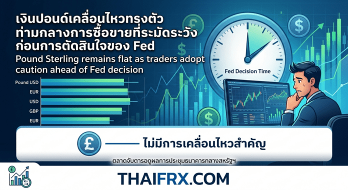 เงินปอนด์ทรงตัวขณะที่นักลงทุนระมัดระวังก่อนการตัดสินใจของ Fed