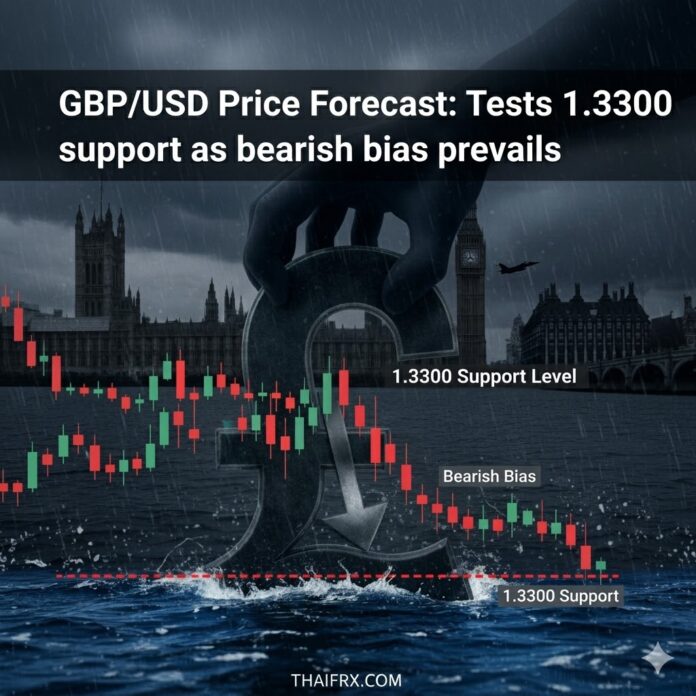 GBP/USD จ่อหลุด 1.3300! แรงขายยังครองตลาดขณะดอลลาร์แข็งค่ารับความกังวลตะวันออกกลาง