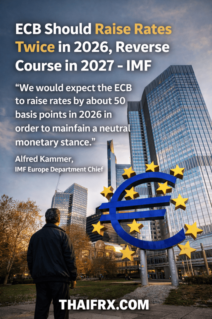 IMF คาด ECB จำใจขึ้นดอกเบี้ย 0.5% ปีนี้! สกัดเงินเฟ้อพลังงานจากพิษสงคราม ก่อนเล็งปรับลดลงในปีหน้า
