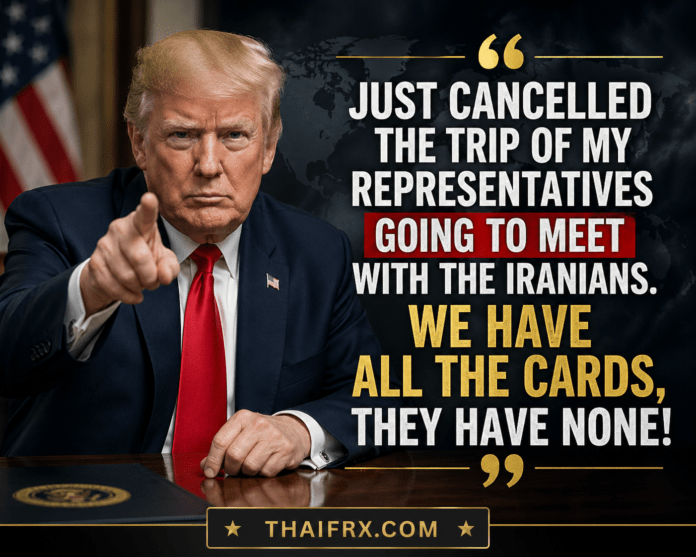 ทรัมป์สั่งแคนเซิลทัวร์ปากีสถาน: 