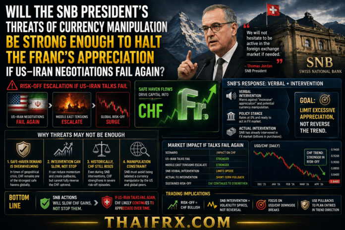 คำขู่เรื่องการแทรกแซงค่าเงินของประธาน SNB จะมีน้ำหนักมากพอที่จะหยุดยั้งการแข็งค่าของเงินฟรังก์ได้หรือไม่ หากการเจรจาสหรัฐฯ-อิหร่านล้มเหลวอีกครั้ง?