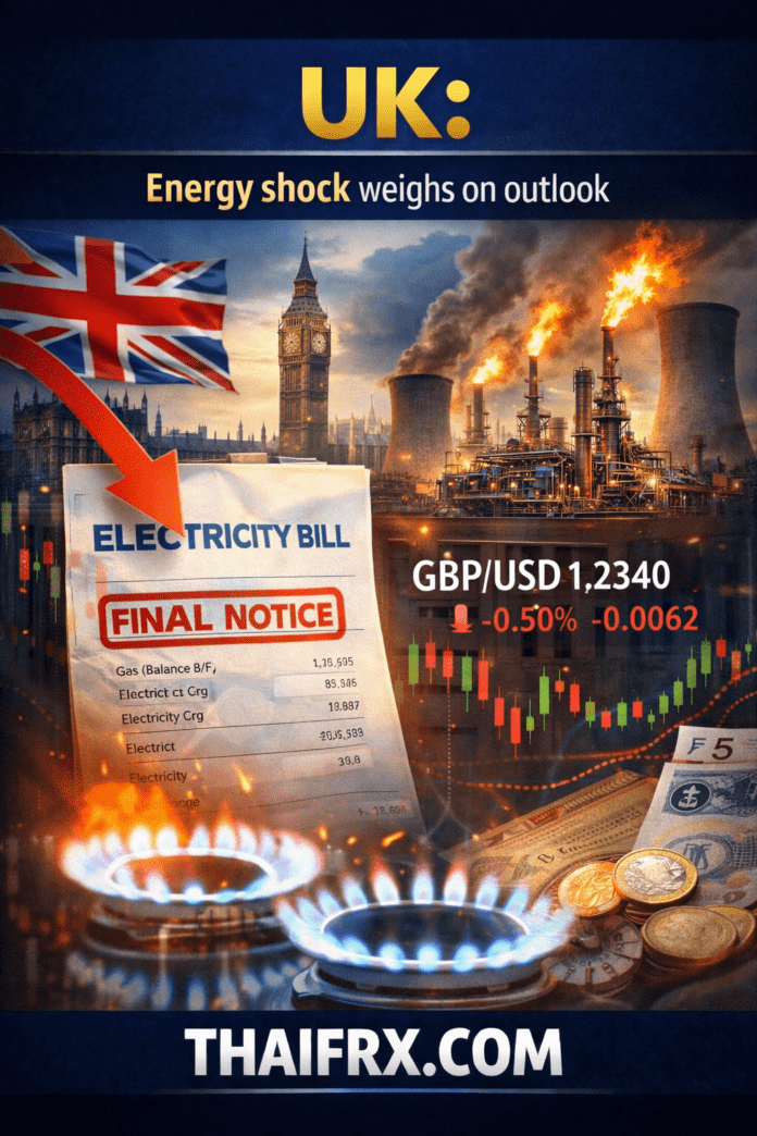วิเคราะห์เศรษฐกิจอังกฤษ: Energy Shock พ่นพิษ! รายได้ครัวเรือนหดตัว ฉุดรั้งการบริโภคยาวถึงปี 2027