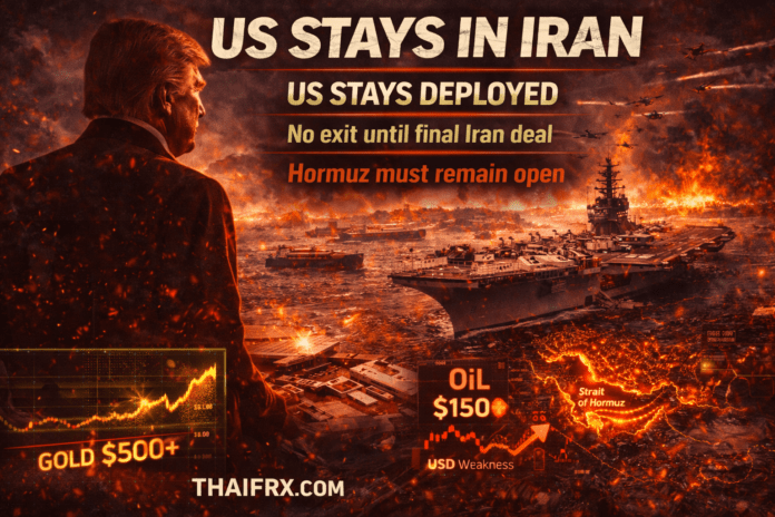 ทรัมป์ขู่! กองทัพสหรัฐฯ จะไม่ถอยจนกว่าดีลจะจบ ย้ำ "ช่องแคบฮอร์มุซ" ต้องปลอดภัย 100%