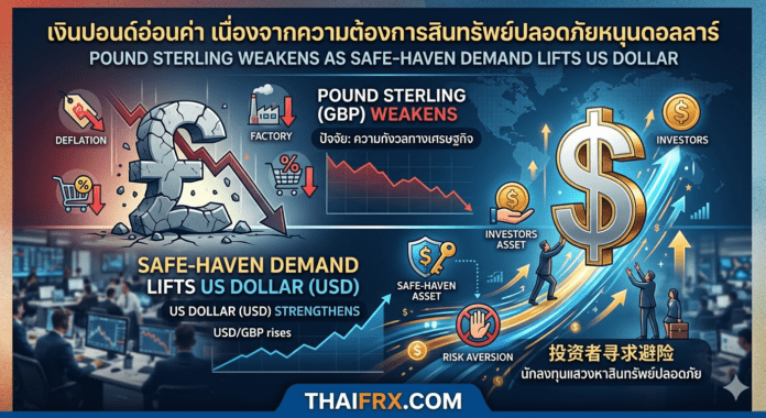 เงินปอนด์ (GBP) ทรุด! ดอลลาร์แข็งค่ารับแรงซื้อสินทรัพย์ปลอดภัย ขณะที่ตลาดลุ้น 
