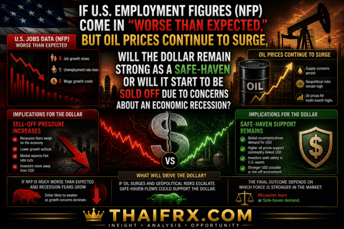 หากตัวเลขจ้างงานสหรัฐฯ (NFP) ออกมา 