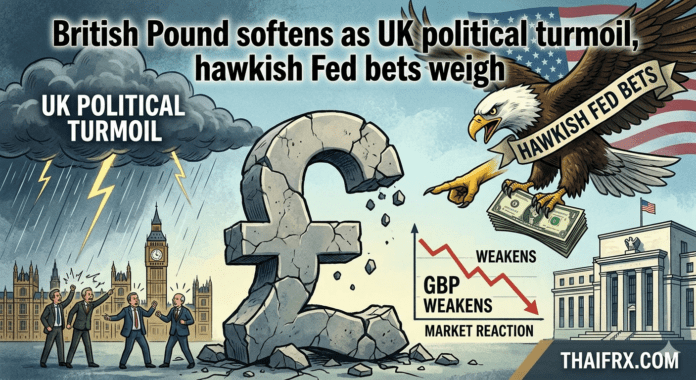 ปอนด์สะดุด! GBP/USD ร่วงสู่ 1.3415 เซสชันเอเชียวันอังคาร เซ่นพิษวิกฤตการเมืองอังกฤษหลัง สตาร์เมอร์ เจอคลื่นลาออกพ่นพิษ ยิลด์พันธบัตรพุ่งทุบสถิติรอบ 28 ปี ท่ามกลางดอลลาร์แข็งค่ารับแรงเก็งกำเนิด Fed ขึ้นดอกเบี้ย