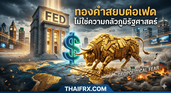 ทองคำสยบต่อเฟด ไม่ใช่ความกลัวภูมิรัฐศาสตร์