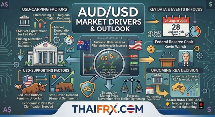 เงินดอลลาร์ออสเตรเลียปรับตัวขึ้น หลังโอกาสการขึ้นอัตราดอกเบี้ยของ RBA เพิ่มสูงขึ้น